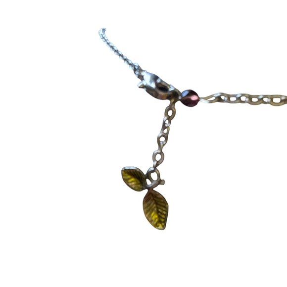 Three Flower Enamel Necklace Colorful Pendant Boho Floral Jewelry Gift - Picture 7 of 11